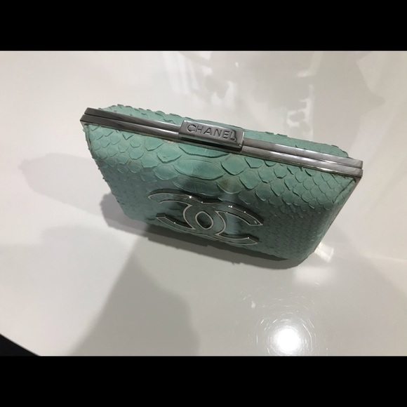 Authentic Chanel Python Clutch! - Picture 2 of 8